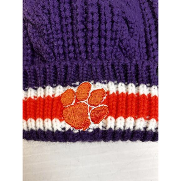 Clemson Tigers 47 Beanie Toboggan Hat Women's Orange Purple College Outdoors - Picture 2 of 8